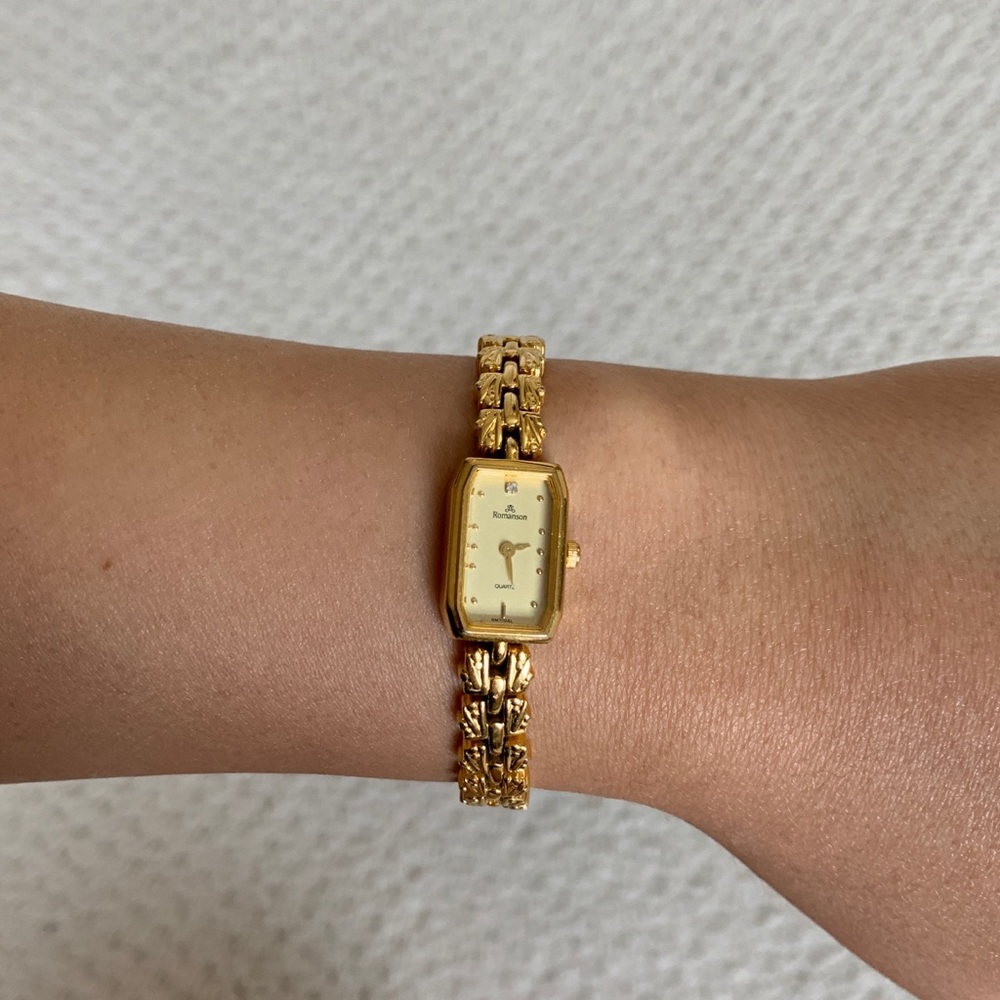 Romanson 23k gold plated watch